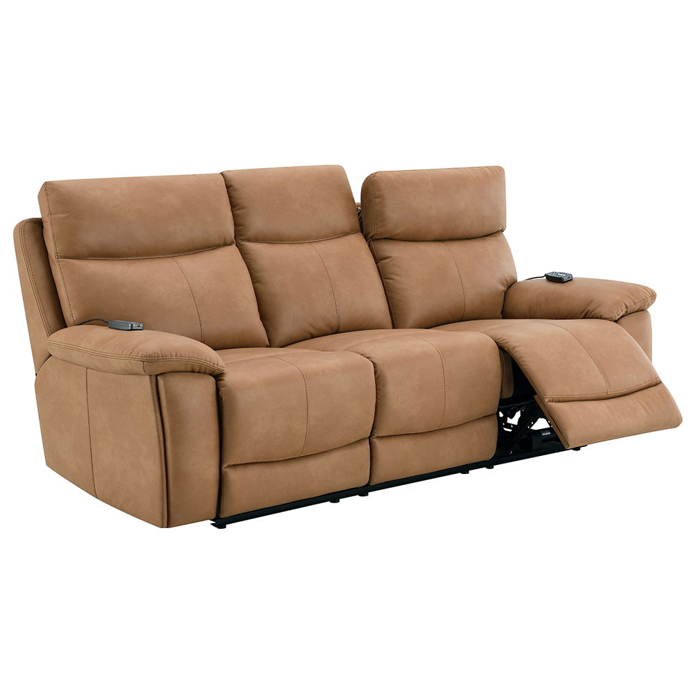 Chavis - Power Motion Sofa With USB & Power Headrest - Brown