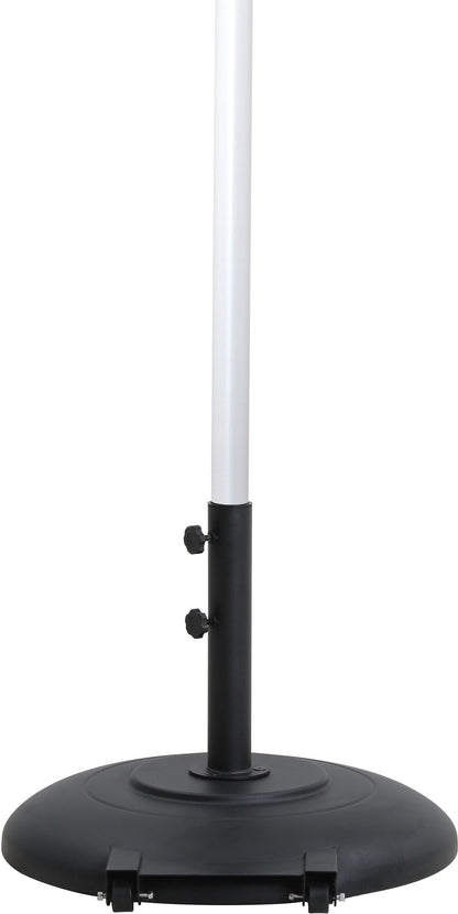 Fiji - Aluminum Patio Umbrella With Round Black And White Base