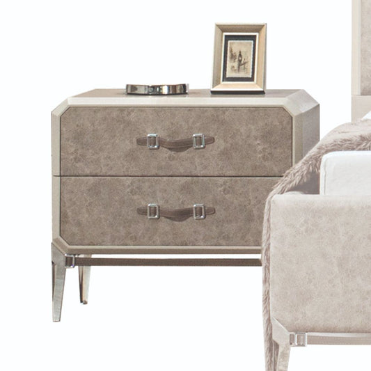 Kordal - Nightstand - Vintage Beige PU