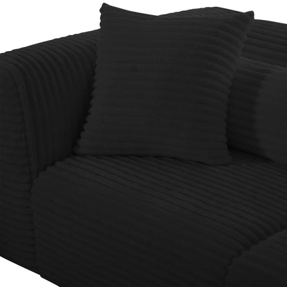 Tarra - Fluffy Oversized Corduroy Modular Loveseat