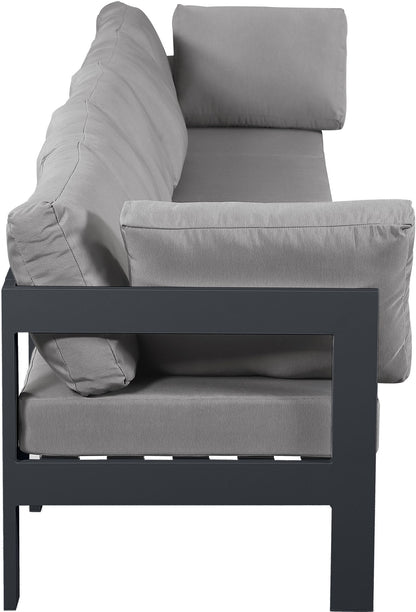 Nizuc - Outdoor Patio 5 Seat Modular Sofa With Gray Frame