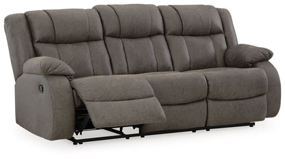 First Base - Gunmetal - Reclining Sofa