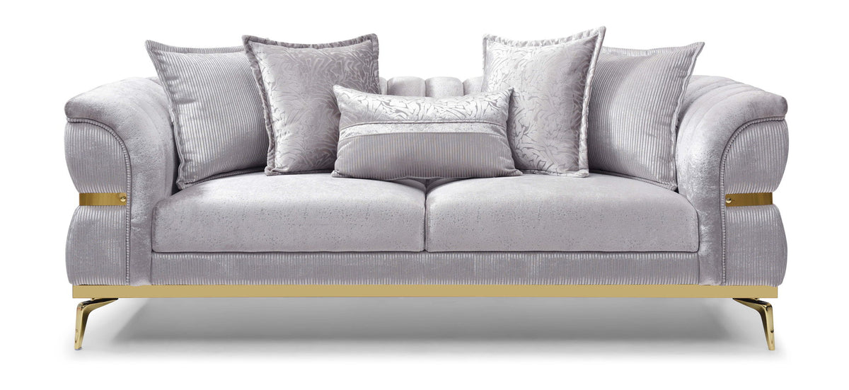 Eaton - Sofa - Shiny Silver