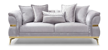 Eaton - Sofa - Shiny Silver