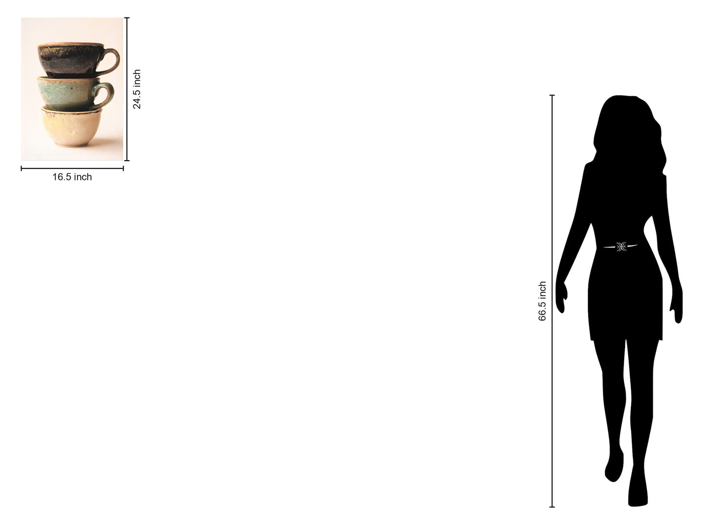 "Rustic Harmony II" Canvas With Glitter - Beige