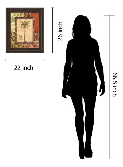 Palmaceae Il By Gregory Gorham - Framed Print Wall Art - Dark Brown