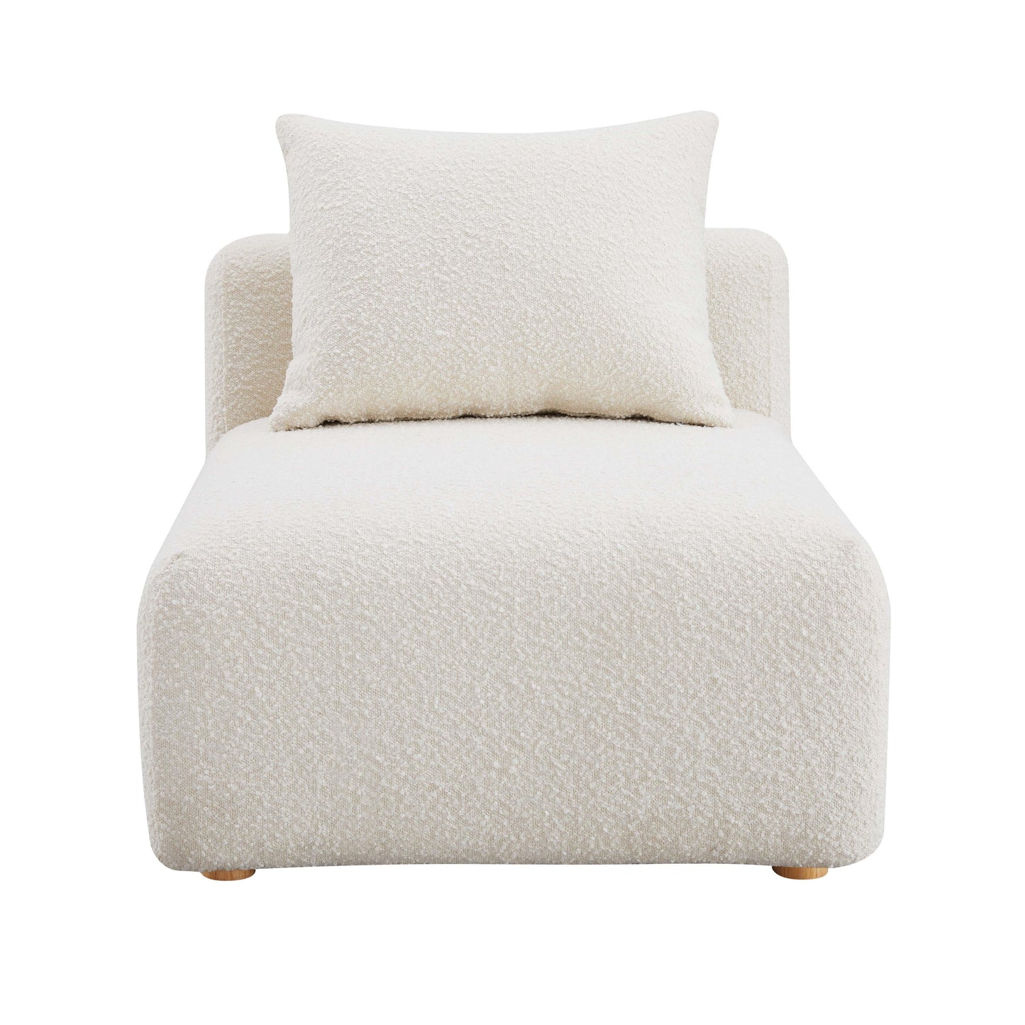 Hangover - Boucle Modular Armless Chair - Cream