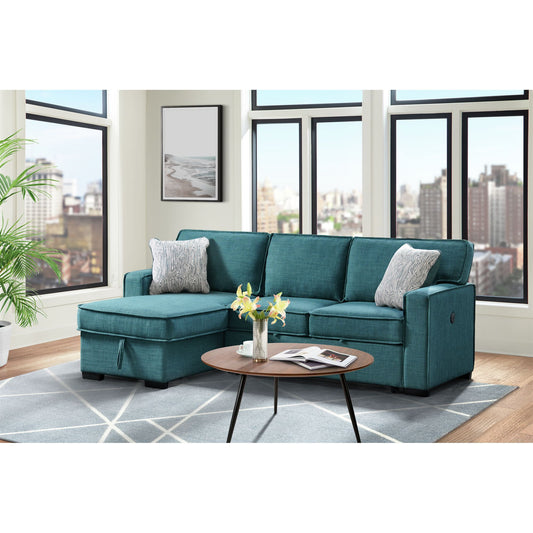 Caracas - Sectional Sleeper Chofa With Pull Bed, Drop Table & USB