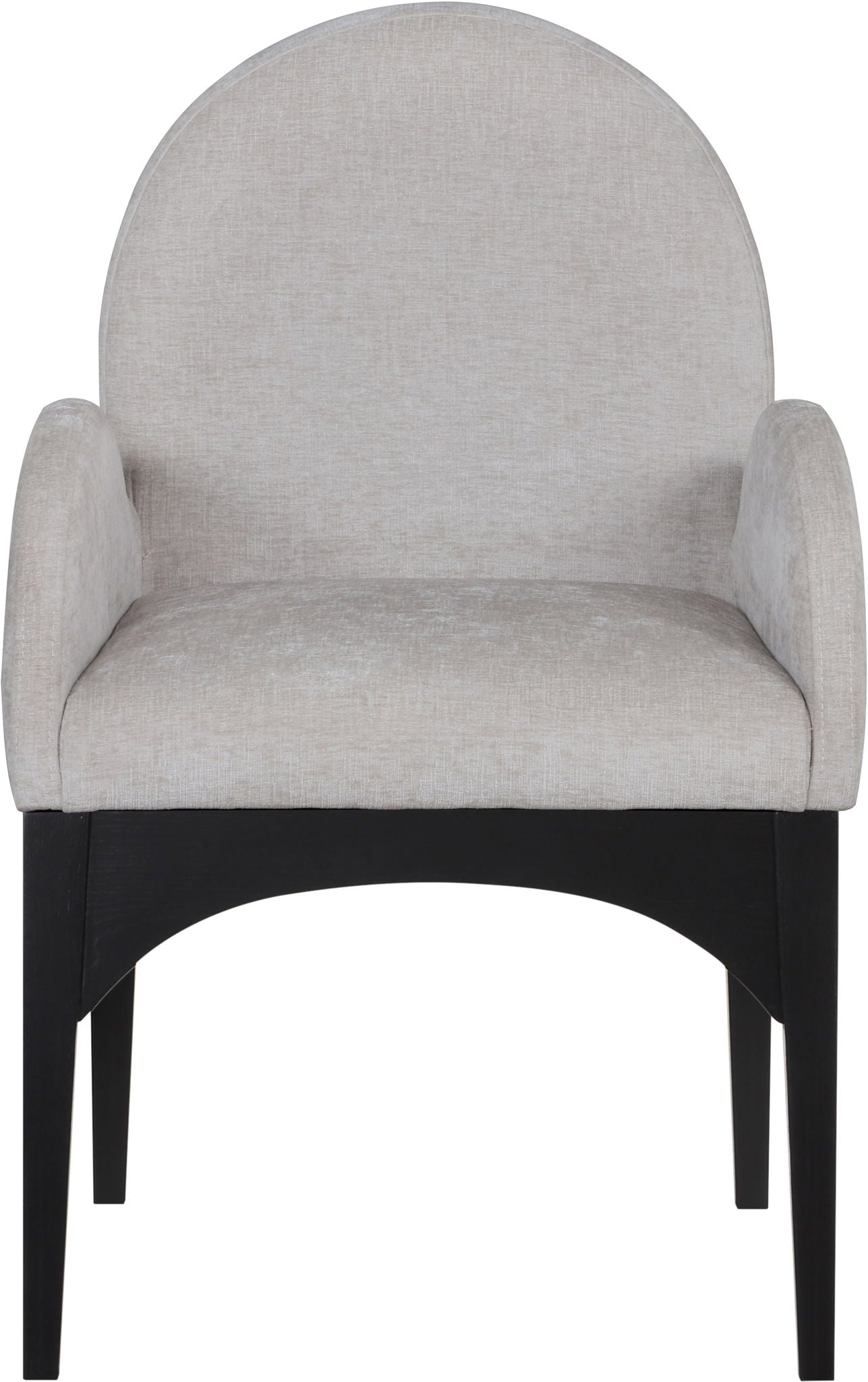 Waldorf - Chenille Dining Arm Chair With Black Legs
