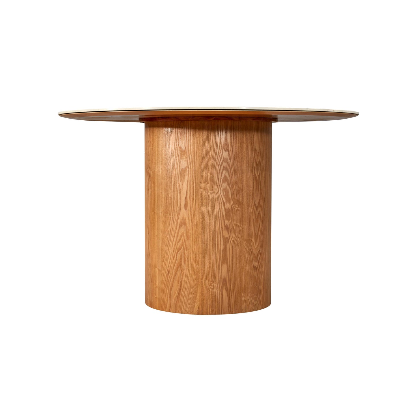 Tamara - Marble Ceramic Round Dinette Table - Light Brown