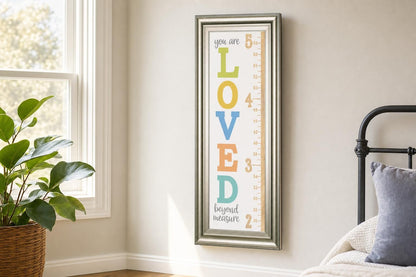 18x42 Loved Beyond Measture Growth Chart By Marla Rae - White