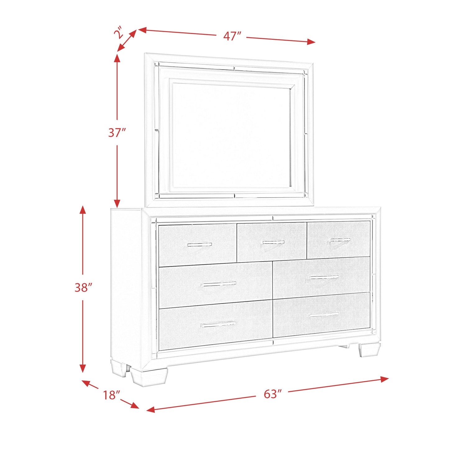 Platinum - Bedroom Dresser