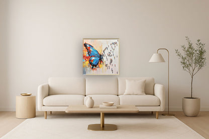 Vivid Gathering Flight - 35" x 35" Framed Wall Art