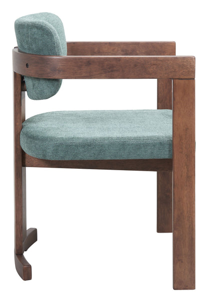 Poly - Dining Chair - Moss Gray & Walnut