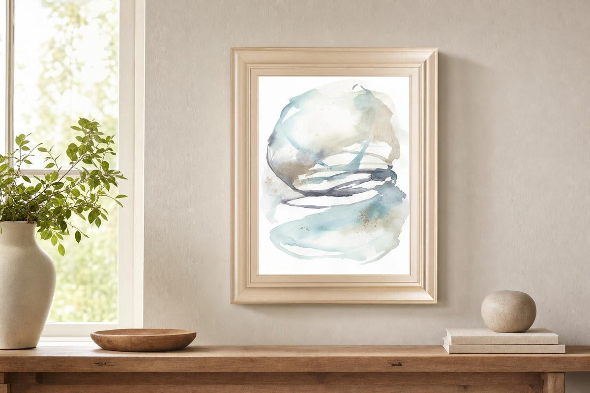 22x26 Spiral Bloom II By Jennifer Goldberger - White