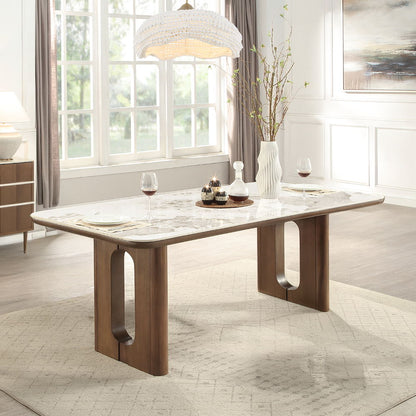 Harvey - Dining Table With Ceramic Top - Walnut