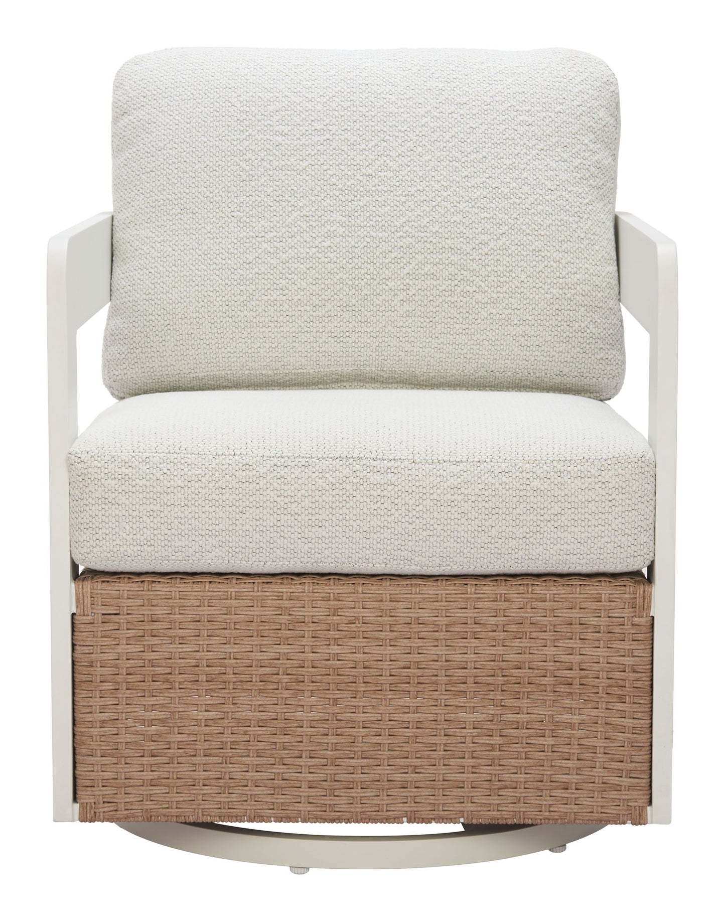 Gelo - Outdoor Swivel Chair - White & Brown