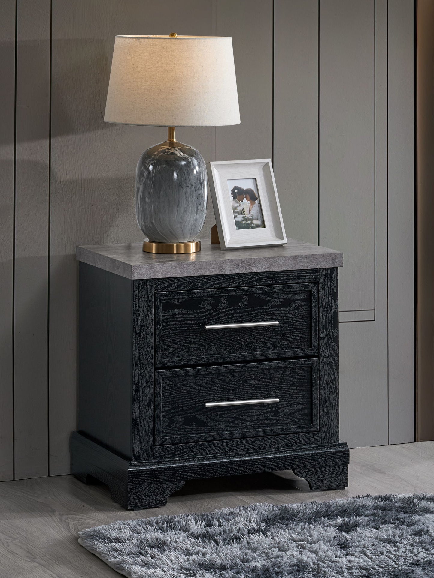 Grande - Nightstand - Black