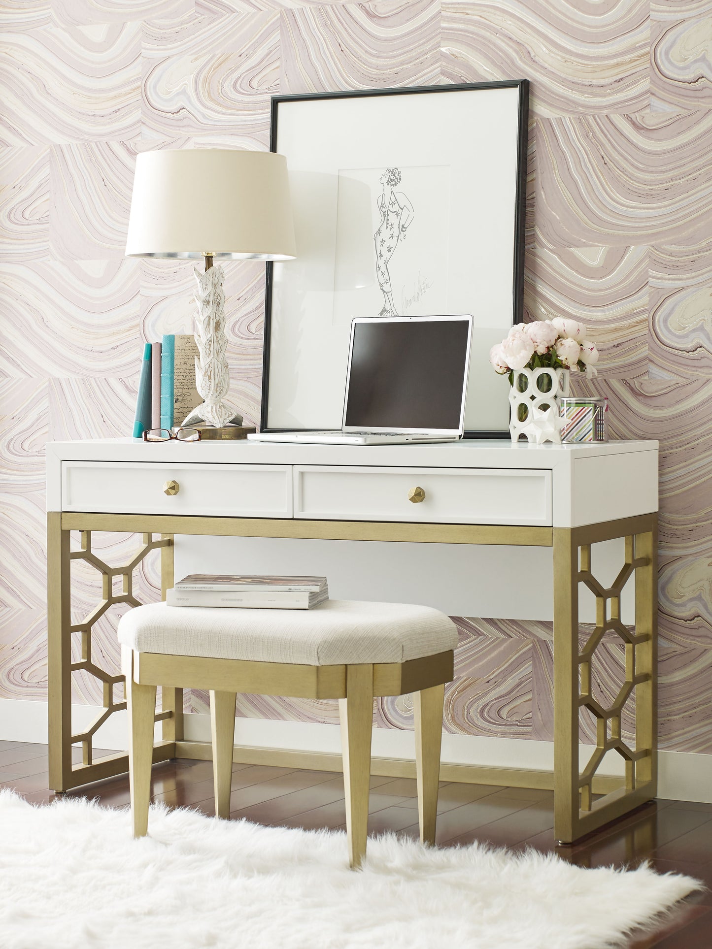 Chelsea by Rachael Ray - Desk Vanity - White