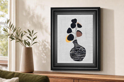22x26 Decorated Vase with Plant I By Melissa Wang - Gray