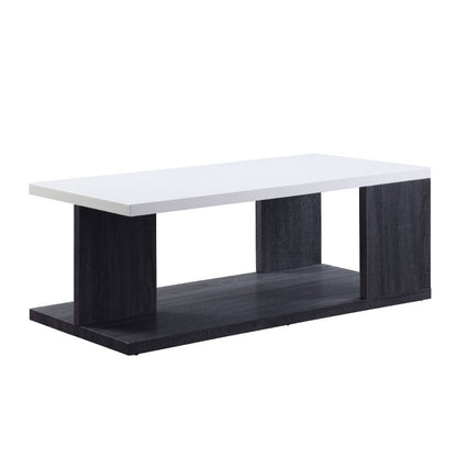 Pancho - Coffee Table - Gray & White High Gloss