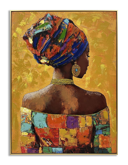 Radiant Mosaic Silhouette - 40" x 30" Framed Wall Art