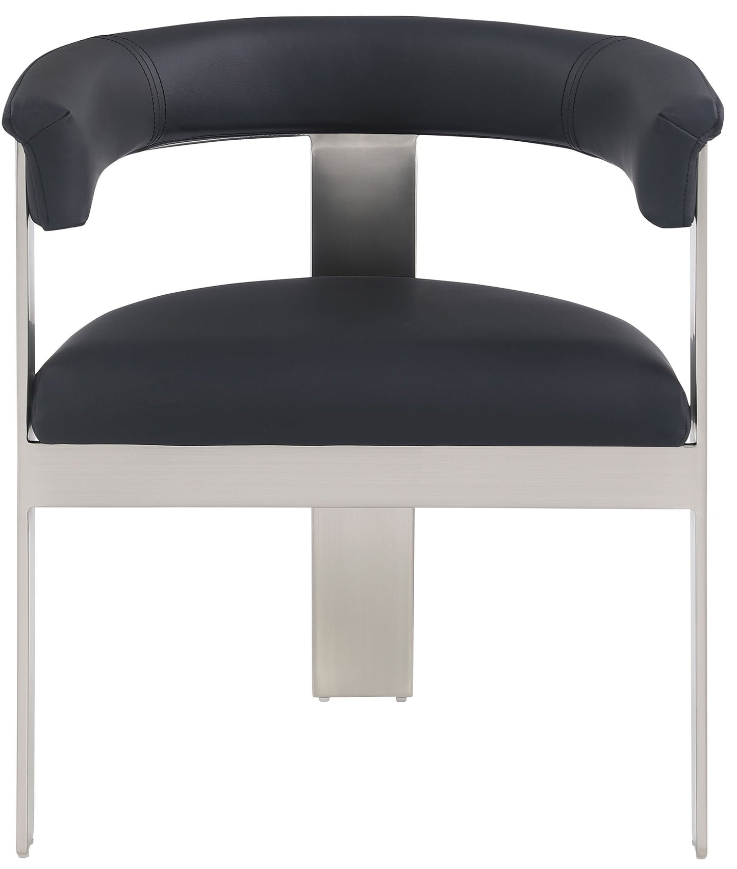 Romeo - Faux Leather Dining Chair With Silver Base (Set of 2)