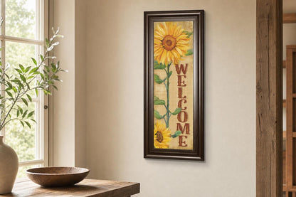 18x42 Welcome Sunflower By Ed Wargo - Yellow