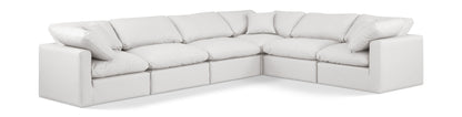 Indulge - Faux Leather 6 Piece Modular Corner Sectional