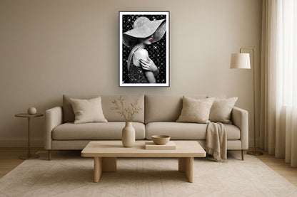 Silver Allure Portrait - 47" x 32" Framed Wall Art