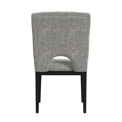 Oregon - Fabric Dining Side Chair (Set of 2) - Gray / Black
