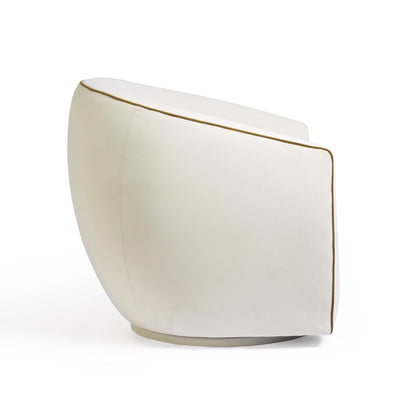 Jordan - Velvet Swivel Chair - Beige