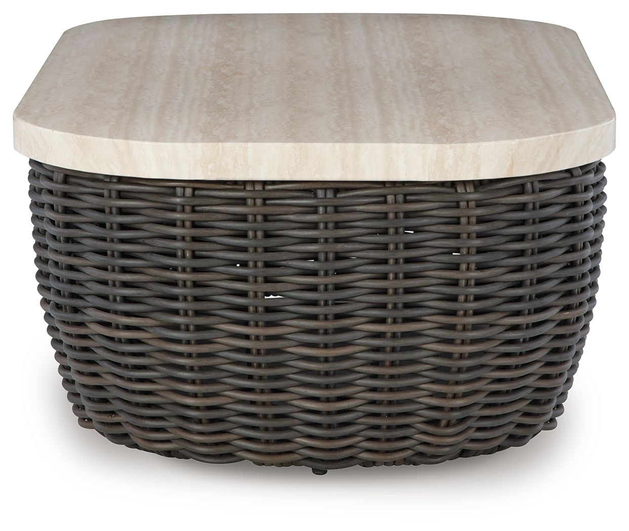 Kimora - Beige / Dark Brown - Rectangular Cocktail Table