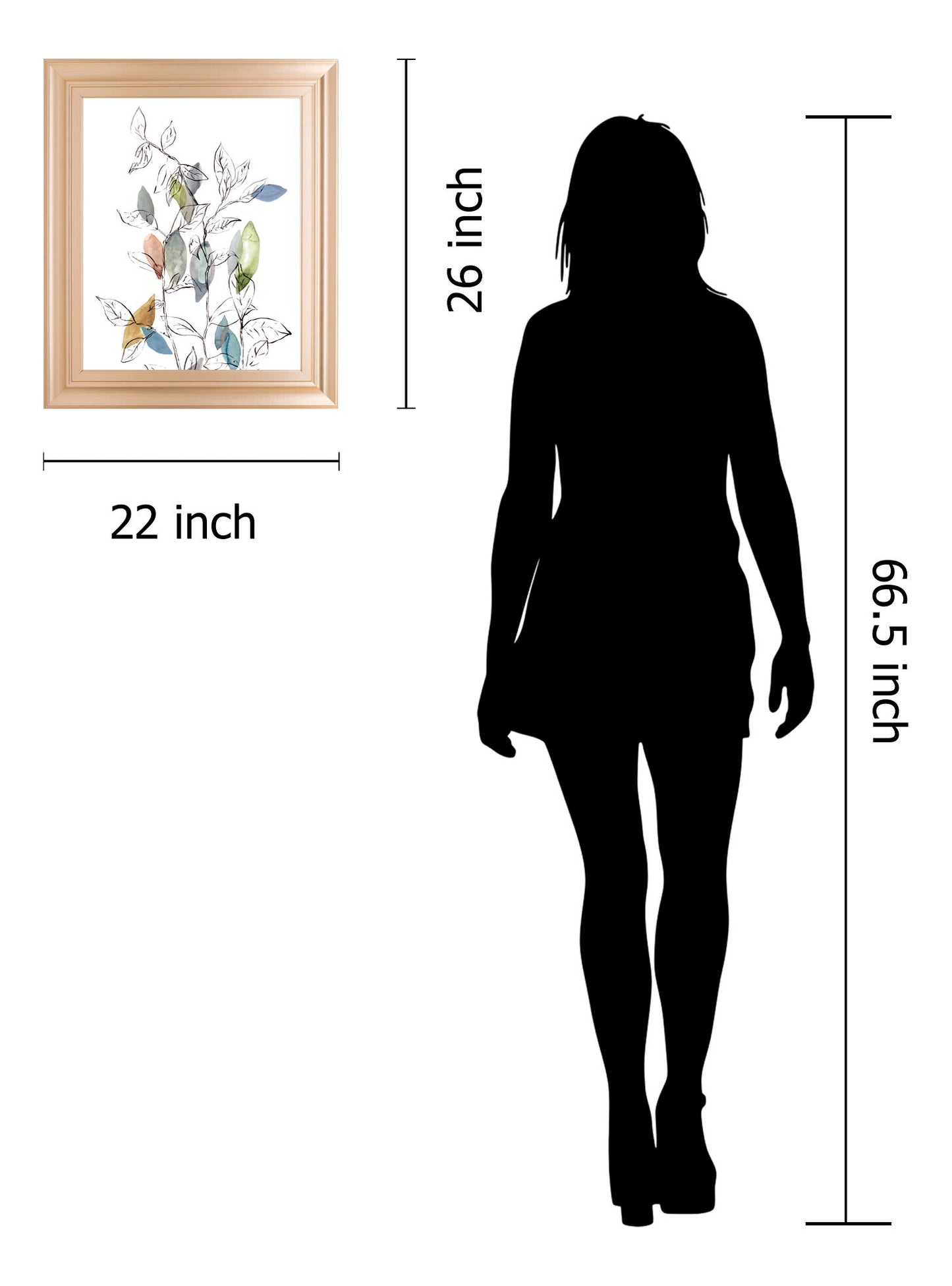 Spring Leaves I By Meyers, R. - Framed Print Wall Art - Blue