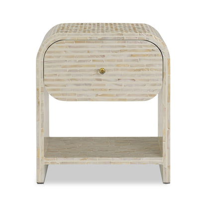 Borno - Mother Of Pearl Nightstand - Natural