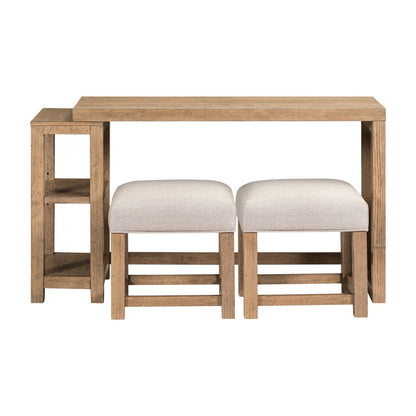 Corso - 3 Piece Console Set - Natural & Concrete