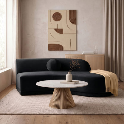 Avra - 86" Velvet Performance Fabric Upholstered Sofa