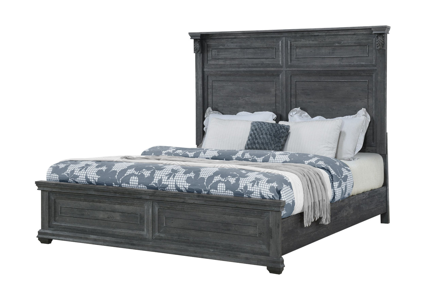 Tatum - 5 Piece King Bedroom Set Without Storage - Gray