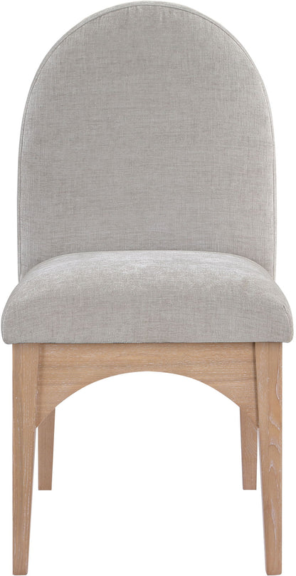 Waldorf - Chenille Dining Side Chair With Natural Legs