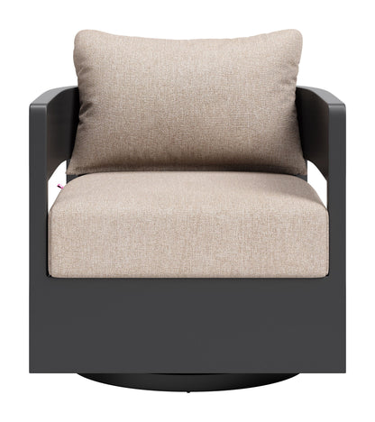 Foret - Swivel Chair - Beige / Black