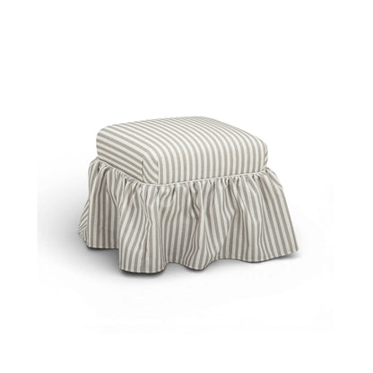 Gertrude - Striped Linen Ottoman