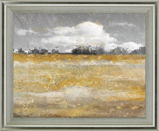 Golden Haze Landscape - 28" x 34" Framed Wall Art