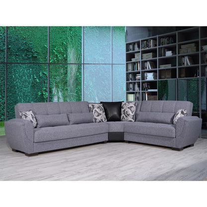 Ottomanson Armada Air - Upholstered Convertible Sectional With Storage - Polyester