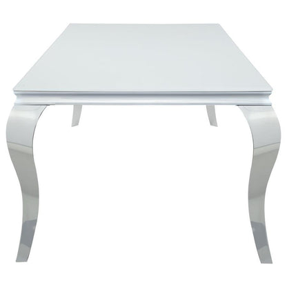 Carone - Rectangular Glass Top Dining Table