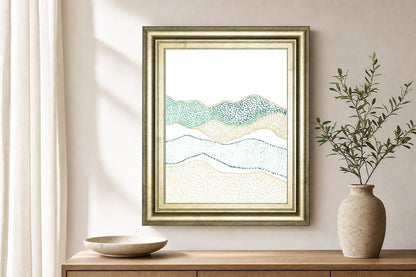 22x26 Terra Dots II By Vanna Lam - White