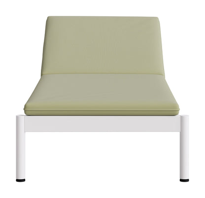 Lychee - Chaise Lounge - Green / White