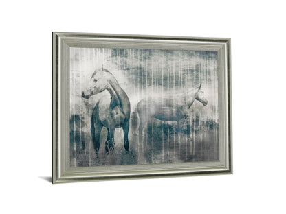 Misty Equines - 28" x 34" Framed Wall Art