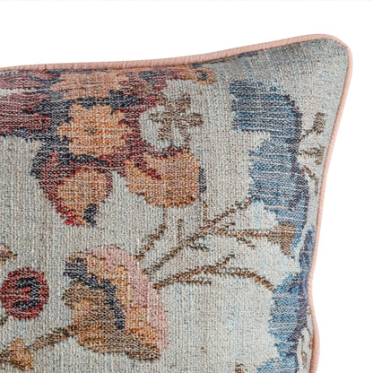 Taman - 20" Natural Cotton Accent Pillow - Autumn Florals