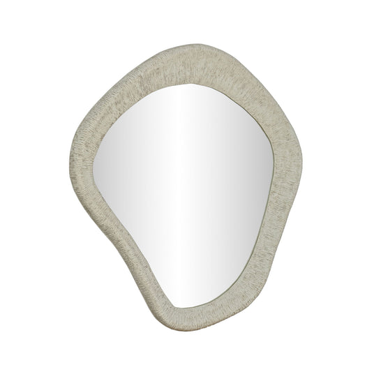 Orpheus - 35" x 31" Ribbed Wall Mirror - Faux Stone