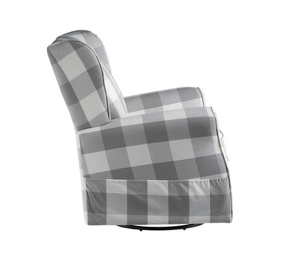 Patli - Swivel Chair With Glider - Gray Fabric